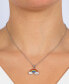 ფოტო #3 პროდუქტის Women's Crystal Rainbow and Cloud Pendant Necklace