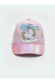 Unicorn Baskılı Ön Kısmı Renkli Ve Parlak Ayarlanabilir Kız Çocuk Kep Şapka