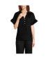 ფოტო #1 პროდუქტის Women's TENCEL Fiber Ruffle Blouse