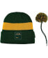 Фото #4 товара Men's Green NDSU Bison Logo Sideline Cuffed Knit Hat with Pom