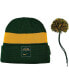 Зеленая шапка с бубенцом для мужчин Nike NDSU Bison Logo Sideline Cuffed Knit Hat with Pom Зеленый - фото #4