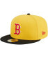 Фото #4 товара Men's Yellow, Black Boston Red Sox Grilled 59FIFTY Fitted Hat