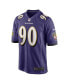 Фото #3 товара Men's David Ojabo Purple Baltimore Ravens 2022 NFL Draft Pick Player Game Jersey