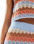 Ripcurl santorini sun crochet beach short co-ord in multi