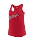 ფოტო #4 პროდუქტის Women's Red Washington Nationals Plus Size Swing for the Fences Racerback Tank Top