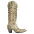 Фото #1 товара Corral Boots Distressed Glitter TooledInlay Snip Toe Cowboy Womens Beige Casual