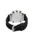 ფოტო #3 პროდუქტის Men's Analog-Digital Black Silicone Strap Watch 46mm