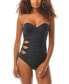 Фото #1 товара Carmen Marc Valvo 284791 Twist Bandeau Underwire One-Piece Swimsuit, Size 12