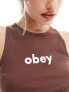 Фото #5 товара Obey lower case tank top in brown