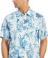 Men's Bird's-Eye View Tropical-Print Button-Down Silk Camp Shirt