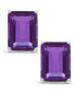 ფოტო #3 პროდუქტის Amethyst (3-1/5 ct. t.w.) Stud Earrings in 14K White Gold