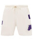 Men's Cream Los Angeles Lakers Triple Tonal Woven Shorts