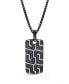 Sterling Silver Black Diamond Pro Rider Design Rhodium Plated Tire Tread Tag Chain