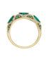 Фото #3 товара Кольцо Macy's Emerald and Sapphire Band