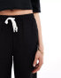 ASOS DESIGN Tall pull on trouser with contrast panel in black