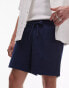 Topman classic fit waffle short in navy Синий, L - W36 - фото #5