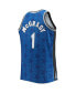 Фото #4 товара Men's Tracy McGrady Blue Orlando Magic Big and Tall 2000-01 Hardwood Classics Swingman Jersey