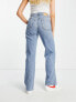 Фото #3 товара Stradivarius 90s dad jeans in vintage blue