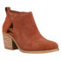 Фото #3 товара TOMS Lea Zippered Round Toe Booties Womens Brown Casual Boots 10019131T