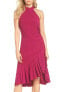 Фото #3 товара Vince Camuto 153175 Women's Halter Cascade Dress Sleeveless Orchid Sz. 8