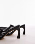 Фото #4 товара Topshop Fiori heeled sandals with multi strap detail in black