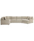 Фото #3 товара Wrenley 170" 3-Pc. Fabric Sectional Cuddler Chaise Sofa, Created for Macy's