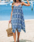 ფოტო #3 პროდუქტის Women's Azure Ikat Cover-Up Dress