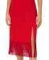 Фото #4 товара Women's Fringed-Hem Midi Sheath Dress