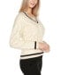 ფოტო #3 პროდუქტის Black Label Women's Embellished Cabled V-Neck Sweater