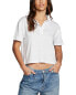 Фото #1 товара Chaser Cropped Linen-Blend Polo T-Shirt Women's