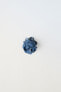 Denim-effect flower hair clip