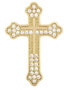 Modern gilded brooch Cross KS-224_G
