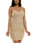 ფოტო #1 პროდუქტის Juniors' Imitation Pearl Embellished Glitter Sleeveless Bodycon Dress