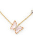 Faux Stone Butterfly Delicate Pendant Necklace