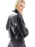 Фото #3 товара ASOS DESIGN Tall ultimate faux leather biker jacket in black