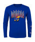 ფოტო #2 პროდუქტის Preschool Boys and Girls Royal, Red Kansas Jayhawks Fan Wave Short and Long Sleeve T-shirt Combo Pack