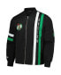 Фото #1 товара Men's and Women's Black Boston Celtics Stitch Applique Full-Zip Bomber Jacket