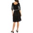 Фото #2 товара Karen Kane Women's Embroidered Tiered Dress Black White XL