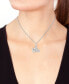 ფოტო #2 პროდუქტის EFFY® Diamond Mama & Baby Elephant 18" Pendant Necklace (1/10 ct. t.w.) in Sterling Silver
