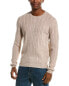 Фото #1 товара Kier + J Mini Herringbone Wool & Cashmere-Blend Sweater Men's Brown Xl