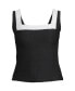 ფოტო #1 პროდუქტის Plus Size Texture Square Neck Tankini Swimsuit Top