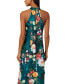 ფოტო #4 პროდუქტის Women's Printed Drape-Back Halter Gown
