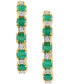 ფოტო #7 პროდუქტის EFFY® Sapphire (3/4 ct. t.w.) & Diamond Accent Small Hoop Earrings in 14k Gold-Plated Sterling Silver, 0.75" (Also available in Ruby and Emerald)