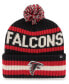 Фото #2 товара Men's Black Atlanta Falcons Bering Cuffed Knit Hat with Pom