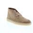 Фото #4 товара Clarks Desert Coal 26165807 Mens Brown Suede Lace Up Chukkas Boots