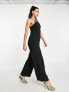 Фото #3 товара ASOS DESIGN high neck jumpsuit with cut out back in black