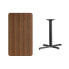 Фото #2 товара 24'' X 42'' Rectangular Walnut Laminate Table Top With 22'' X 30'' Table Height Base