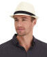 ფოტო #2 პროდუქტის Men's Classic Flat Brim Straw Cotton Band Fedora