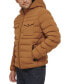 Men's Stretch Hooded Two-Pocket Quilted Jacket Коричневый, M - фото #3