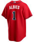 Фото #6 товара Men's Ozzie Albies Red Atlanta Braves Alternate Replica Player Name Jersey